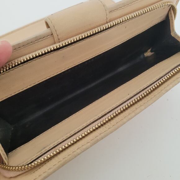 GUCCI D-Ring Abbey Clutch Wallet Large Monogram Bifold Beige Tan Vintage Designe - Picture 7 of 12